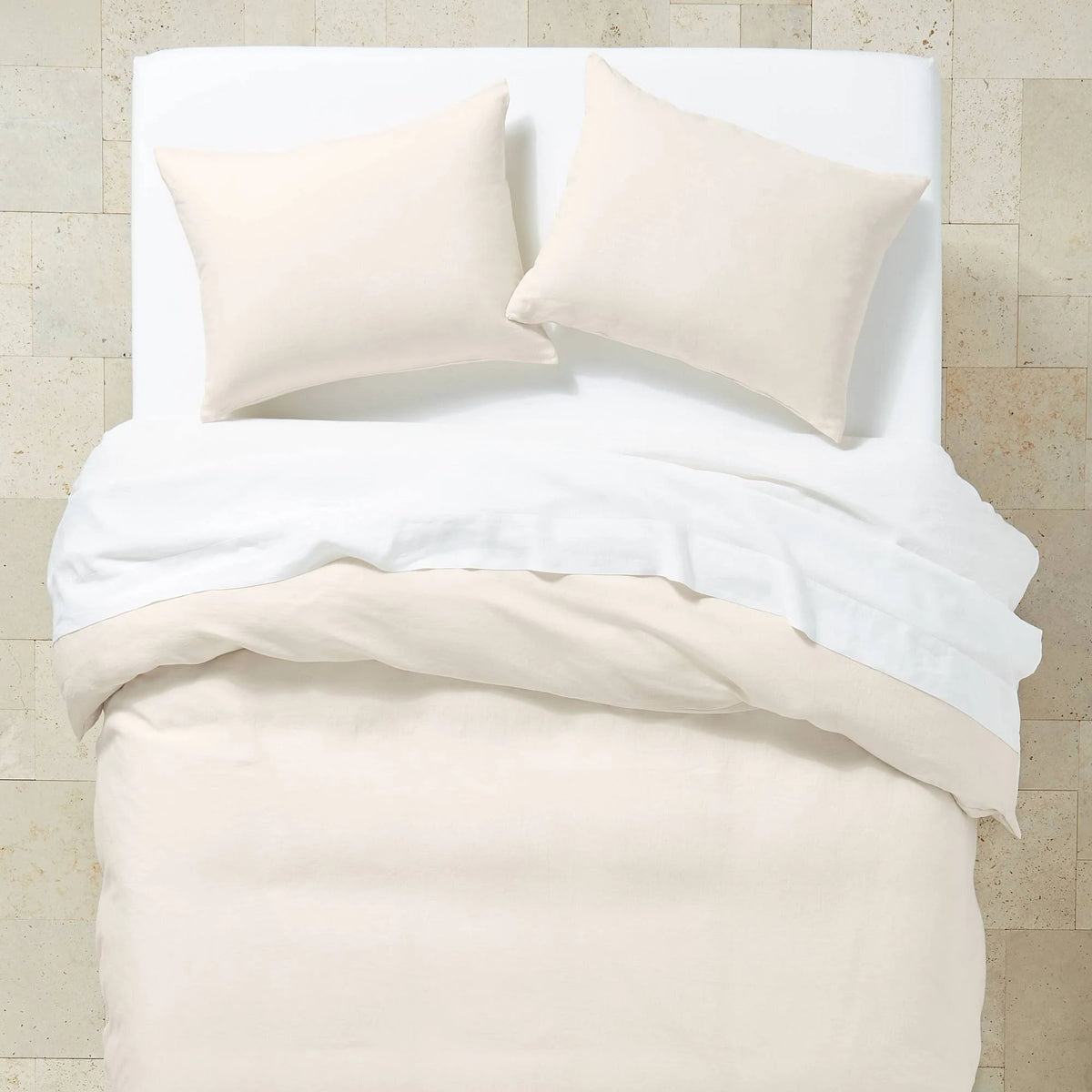 King Linen Duvet & Sham Set Natural Q3027
