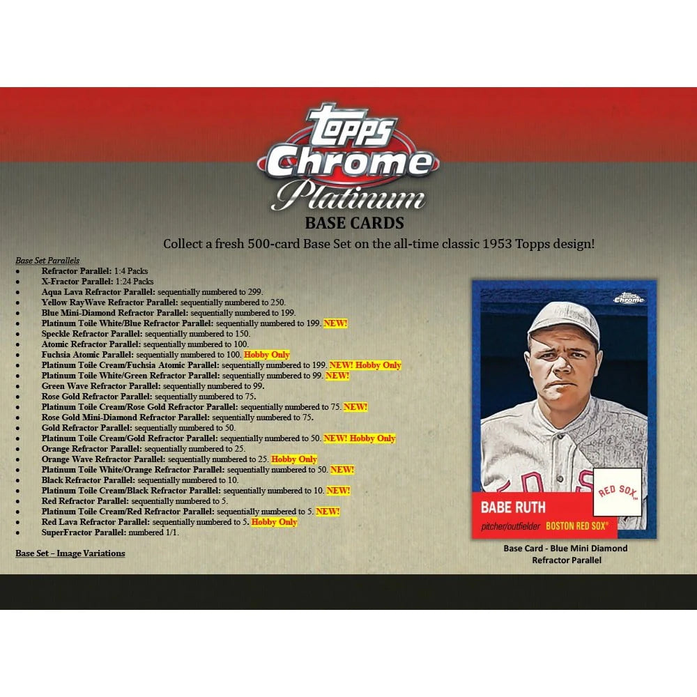 2022 Chrome Platinum Baseball Trading Card Hobby Box M692
