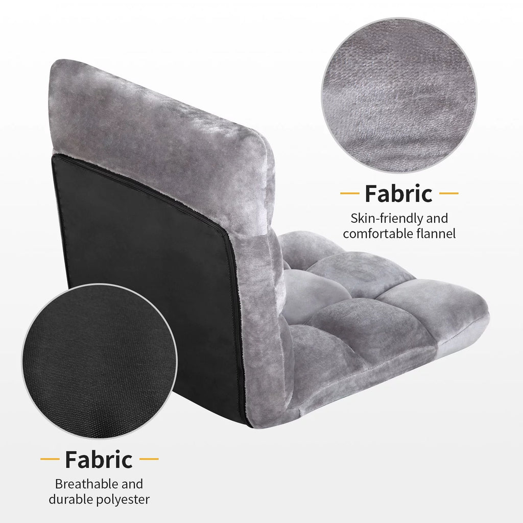 Adjustable Backrest Armless Floor Chair A324993