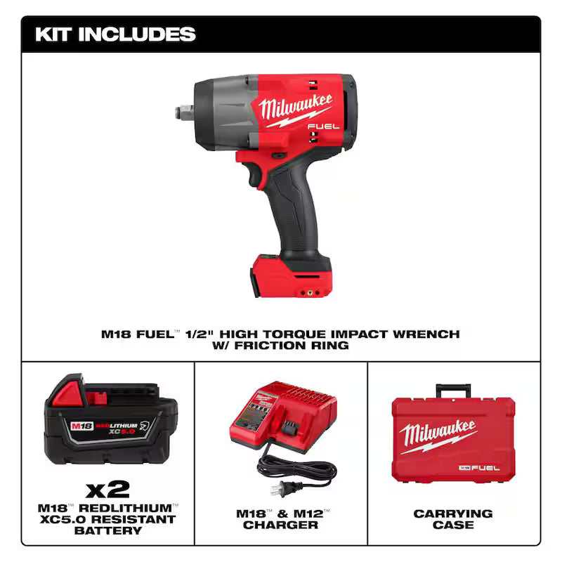 18V Brushless Cordless 1/2 in. Impact Wrench Kit and Impact Socket Set V20053